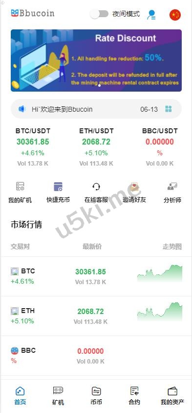 多语言交易所/Bbank交易所/二开平台币/币币合约交易/矿机系统/分析师系统源码