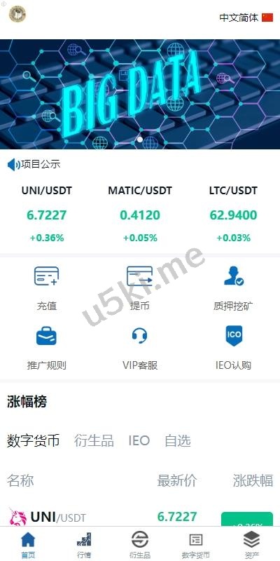 虚拟币外汇交易/新开发多国语言/交易所系统/期权合约交易/VUE/PHP系统源码