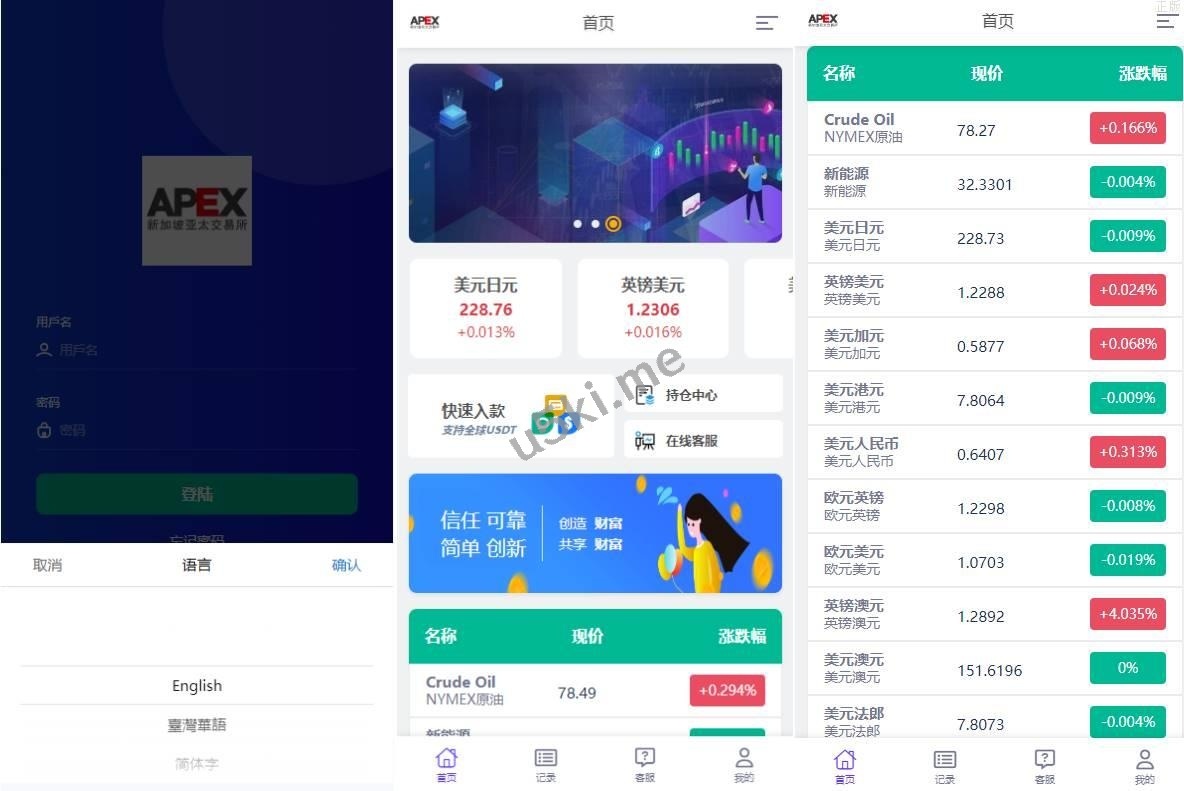 多语言外汇微交易系统/海外微盘源码/时间盘系统
