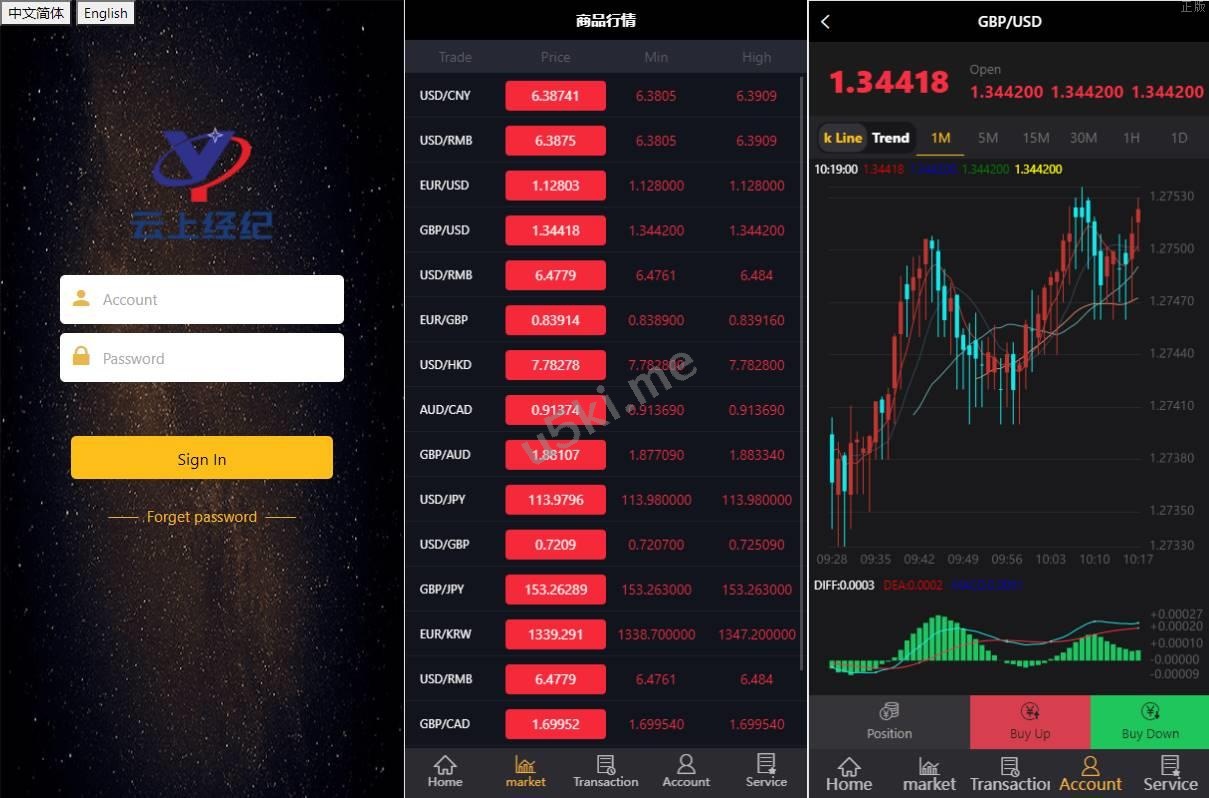 海外双语言微交易源码系统/微盘外汇/投资理财源码/虚拟币充值