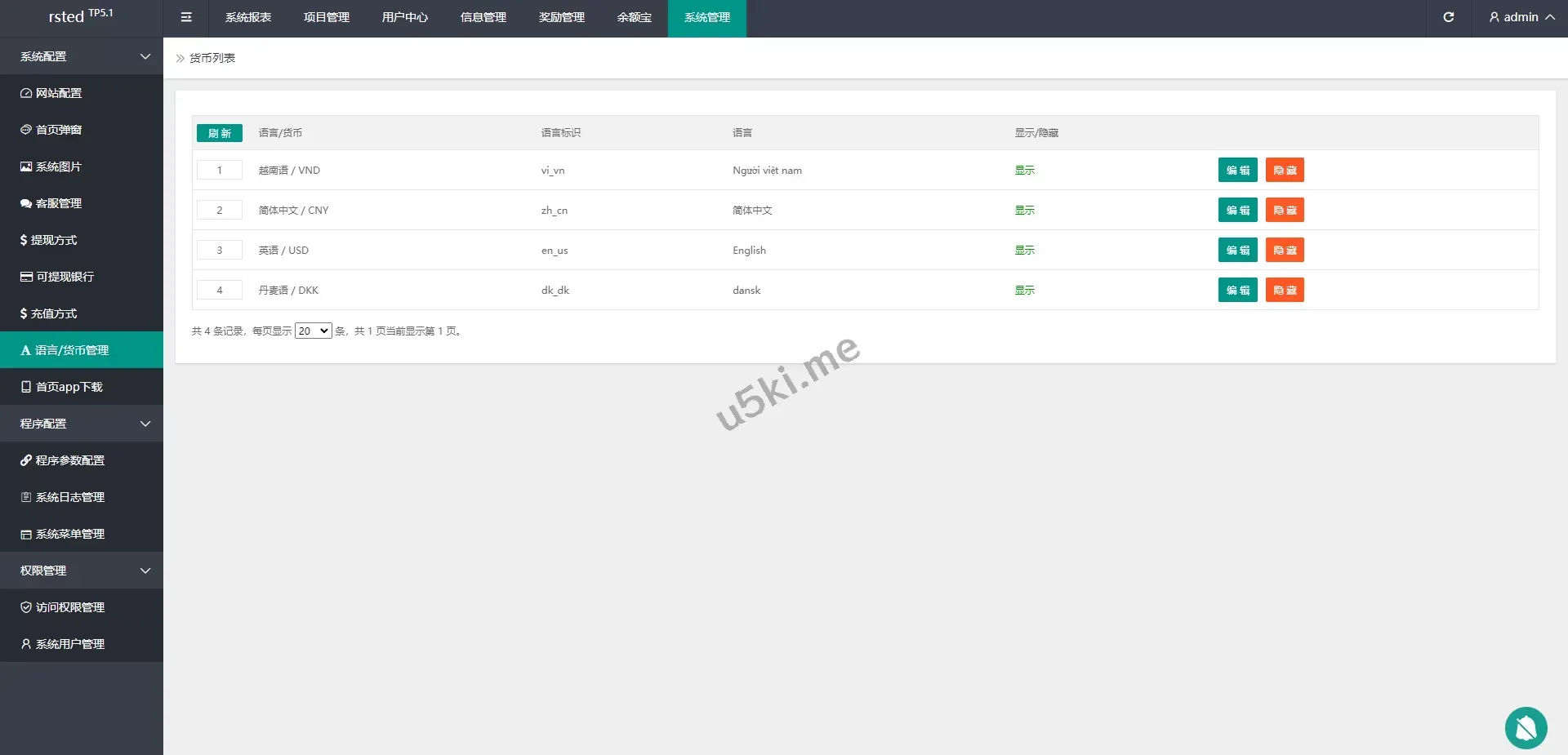 多语言海外理财系统/理财投资众筹系统/前端Vue源码