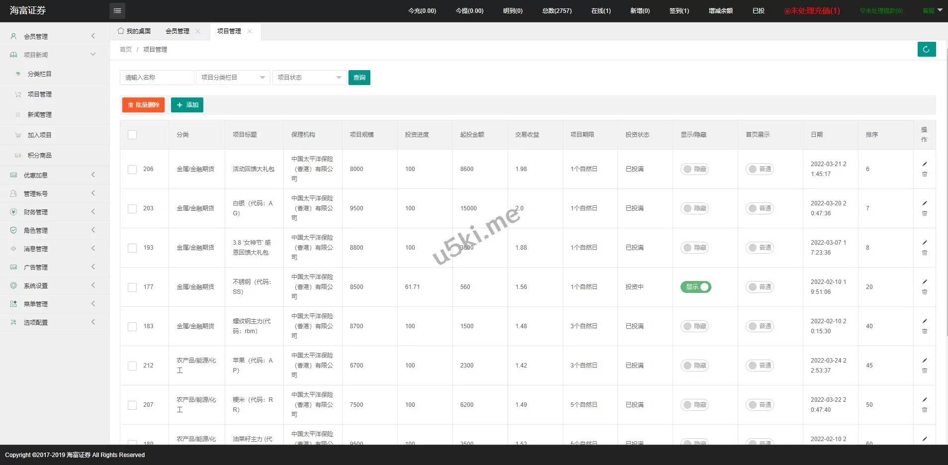 运营版证券投资系统源码/理财/分红返利系统